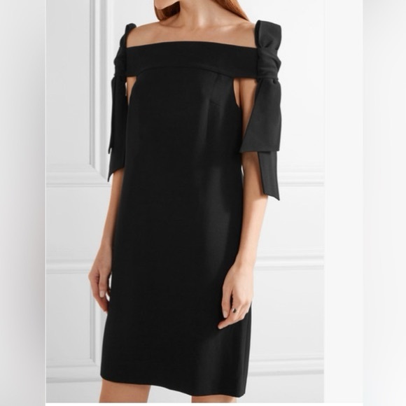 TIBI black off the shoulder bows dress, size 6 - Picture 6 of 13